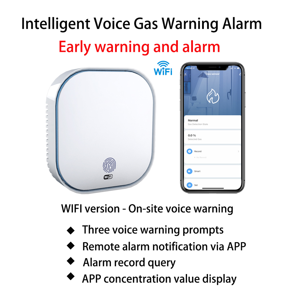 Smart Smoke Detector Wifi - Умный датчик дыма и газа Tuya
