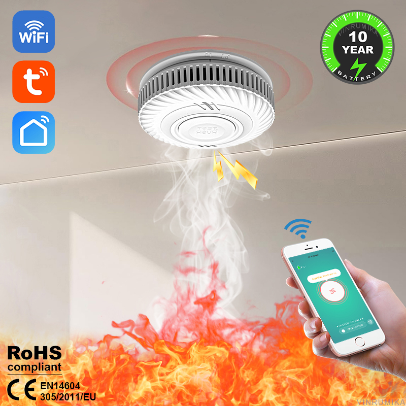 Smart Smoke Detector Wifi - Функция Wi-Fi детектор дыма Tuya со