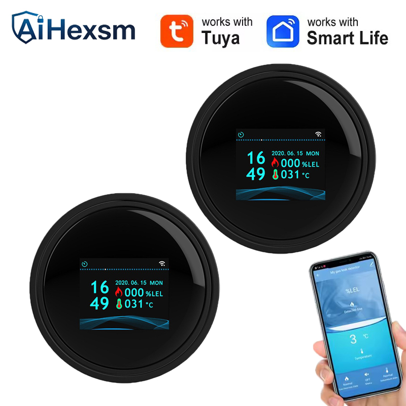 Smart Gas Leak Detector Lpg - Tuya Wi-Fi утечка с функцией температуры