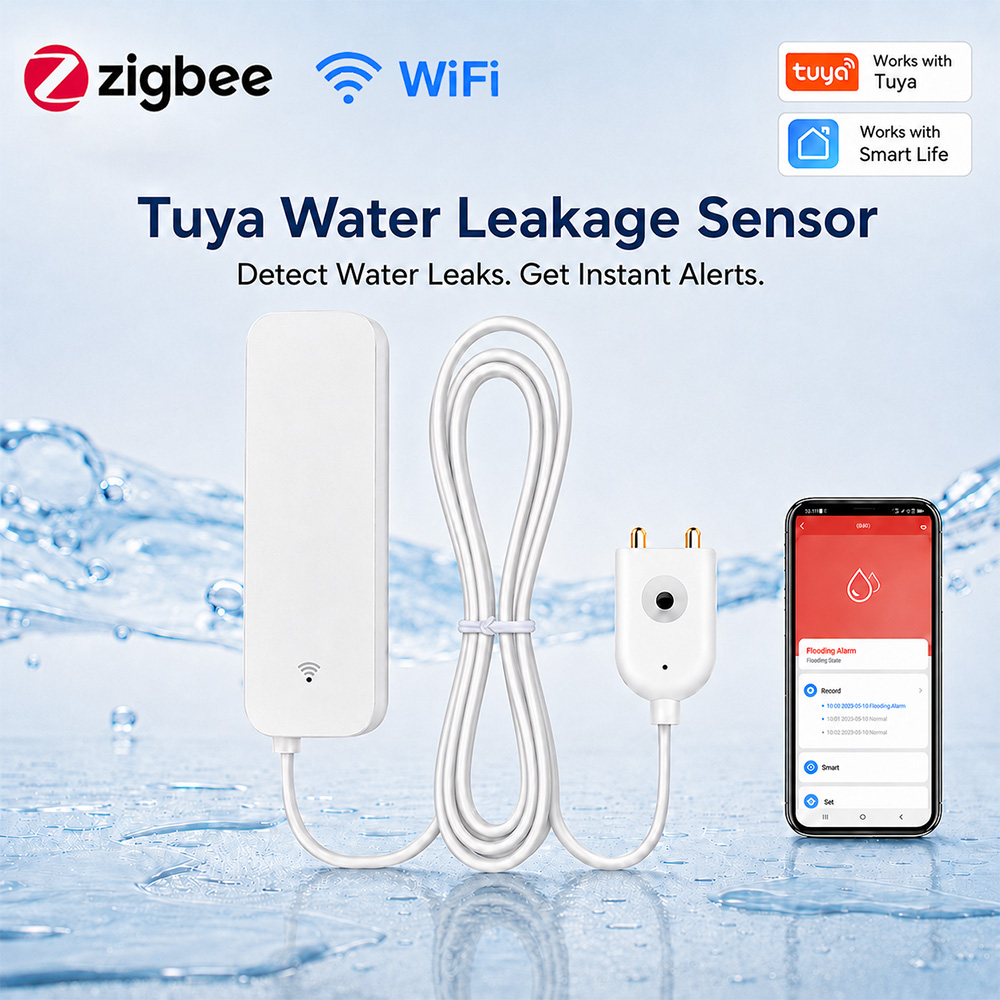 Water Leak Detector Wifi Alarm - Датчик протечки воды ZigBee WiFi, сигнализация