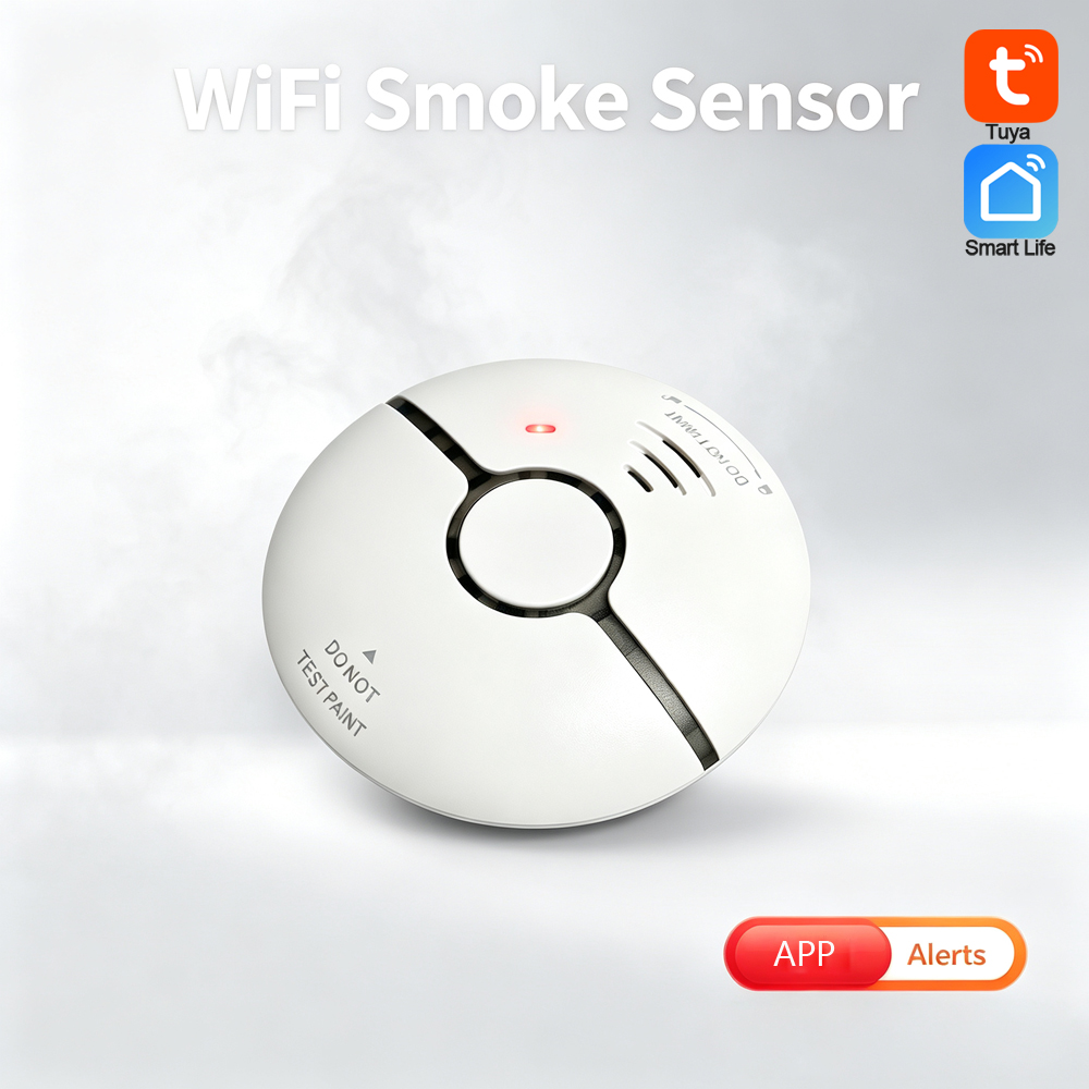 Smart Smoke Detector Wifi - Домашняя охранная пожарная сигнализация, беспроводной датчик