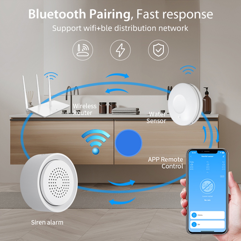 Water Leak Detector Wifi Alarm - Датчик протечки воды PHILE для умного