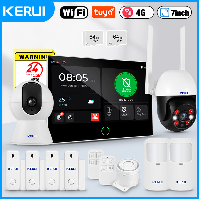 Smart Smoke Detector Wifi - KERUI Tuya WiFi+4G Домашняя сигнализация с