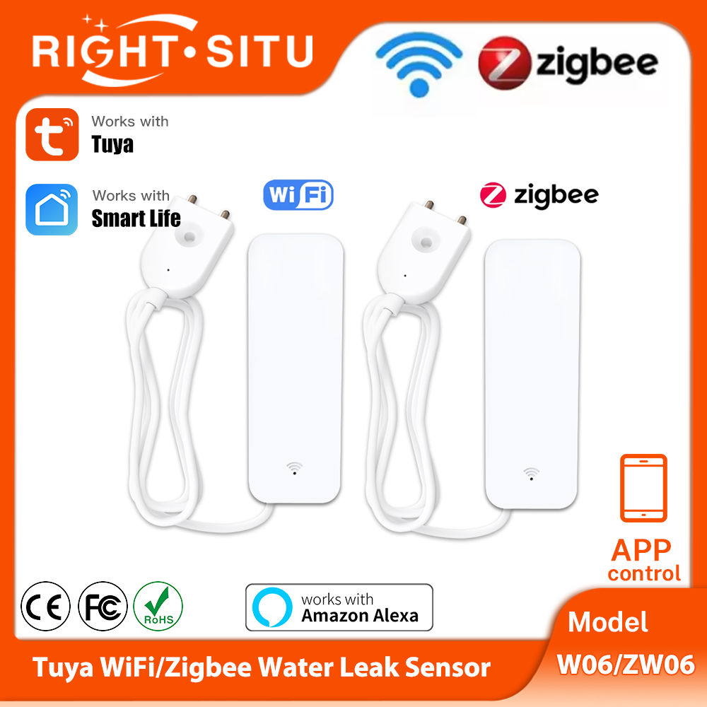 Water Leak Detector Wifi Alarm - Датчик воды Tuya Wi-Fi Zigbee, умный