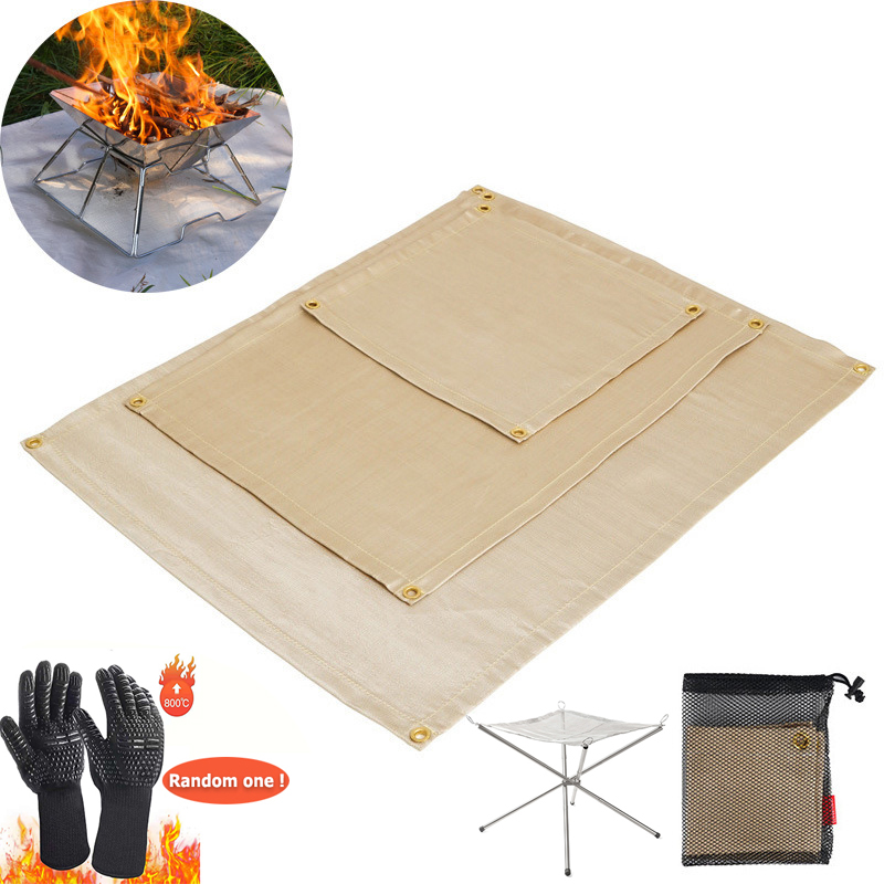 Fire Blanket Fiberglass - Огнеупорный коврик для кемпинга на открытом