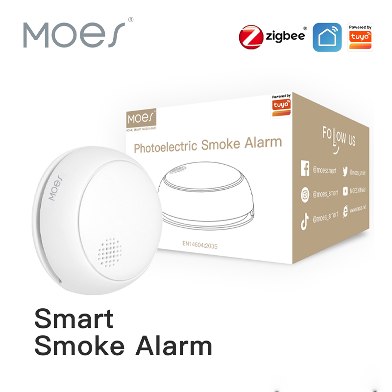 Zigbee Smoke Sensor Tuya - MOES ZigBee умный беспроводной детектор дыма