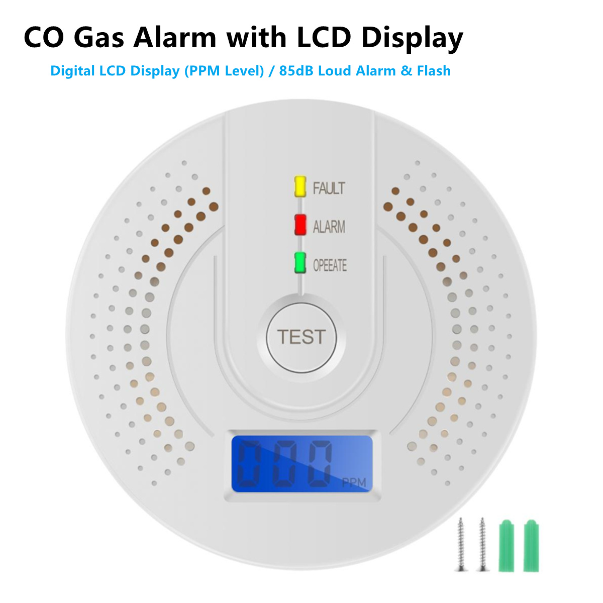 Carbon Monoxide Detector Combo - Детектор угарного газа (CO) с ЖК-дисплеем,