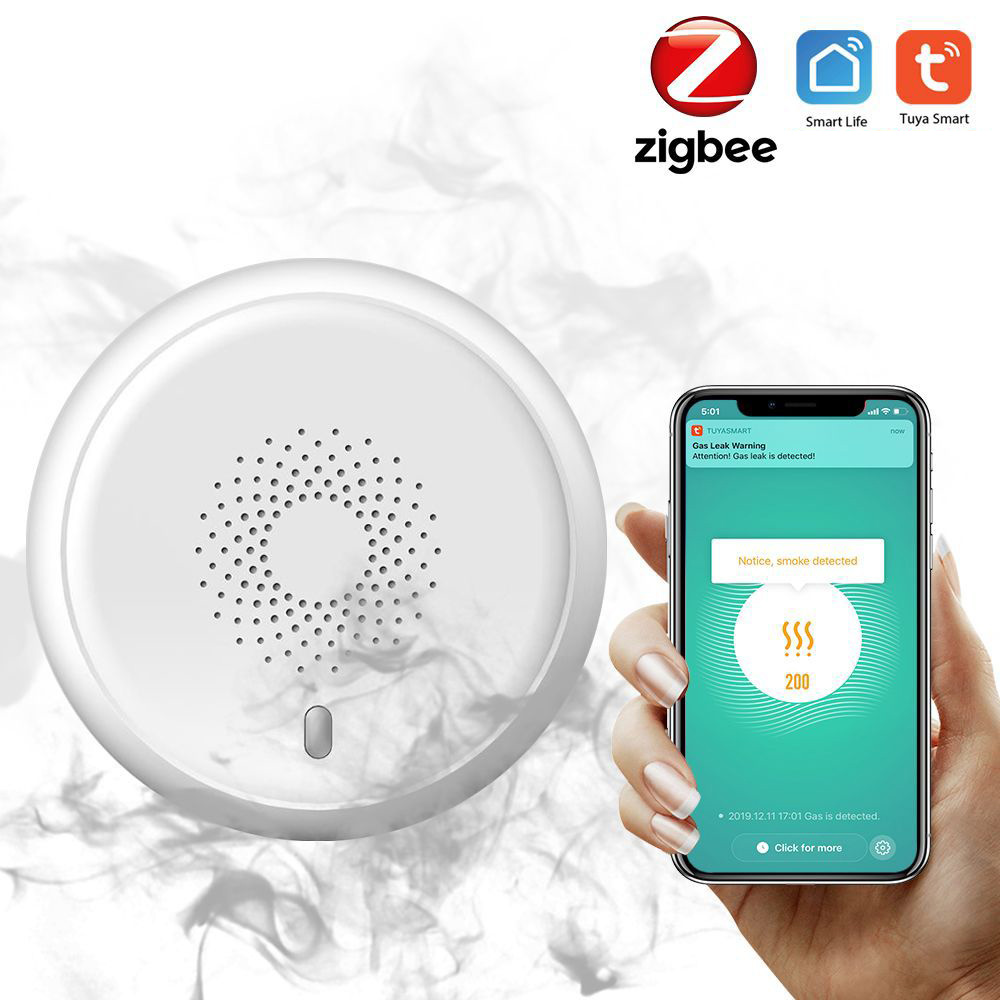 Zigbee Smoke Sensor Tuya - Детектор дыма Zigbee, новый беспроводной датчик