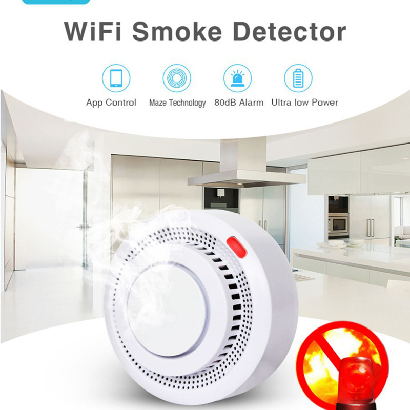 Smart Smoke Detector Wifi - Умный Wi-Fi датчик дыма Tuya, пожарная