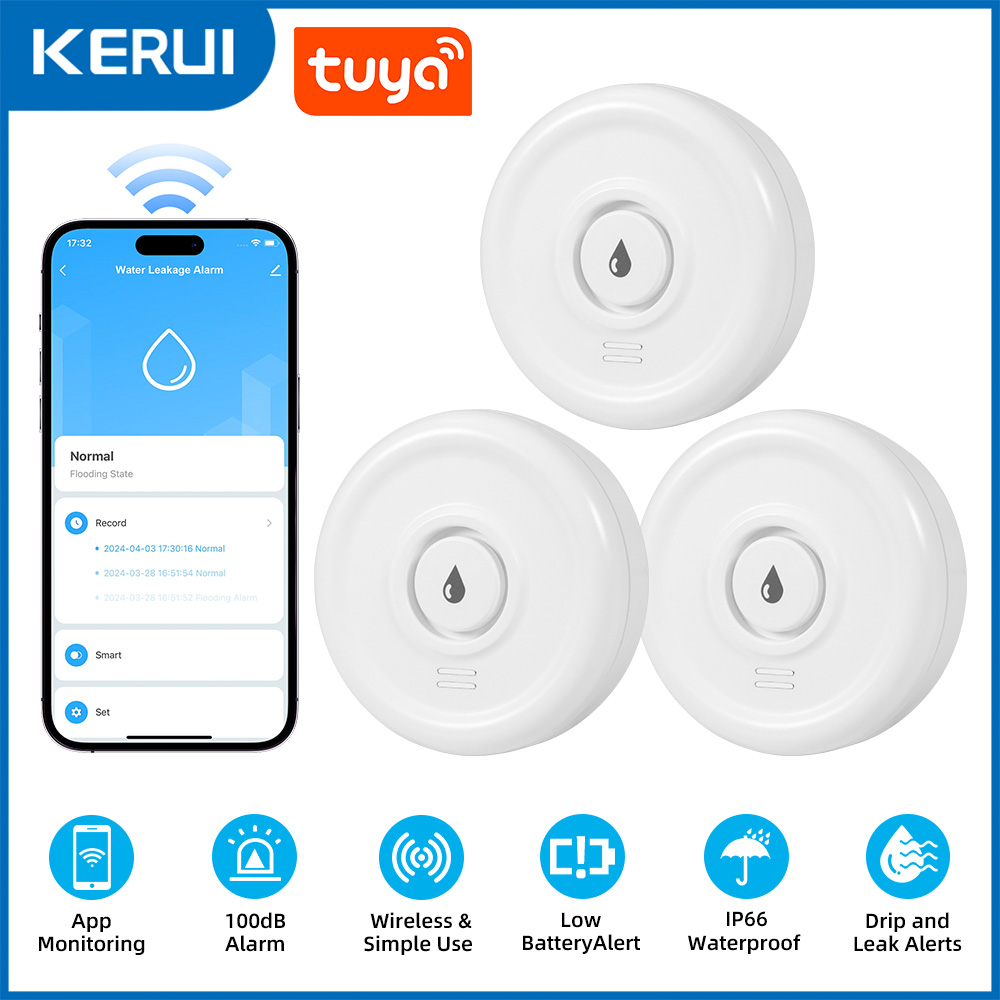 Water Leak Detector Wifi Alarm - Датчик утечки воды Tuya с Wi-Fi,