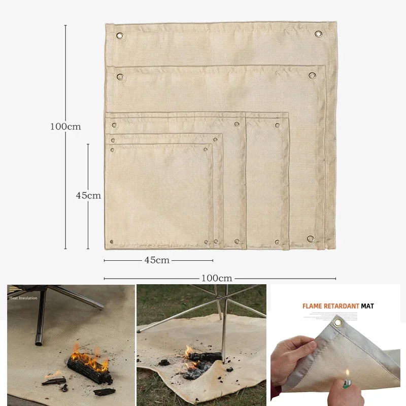 Fire Blanket Fiberglass - 30*30 см новый открытый кемпинг огнестойкая