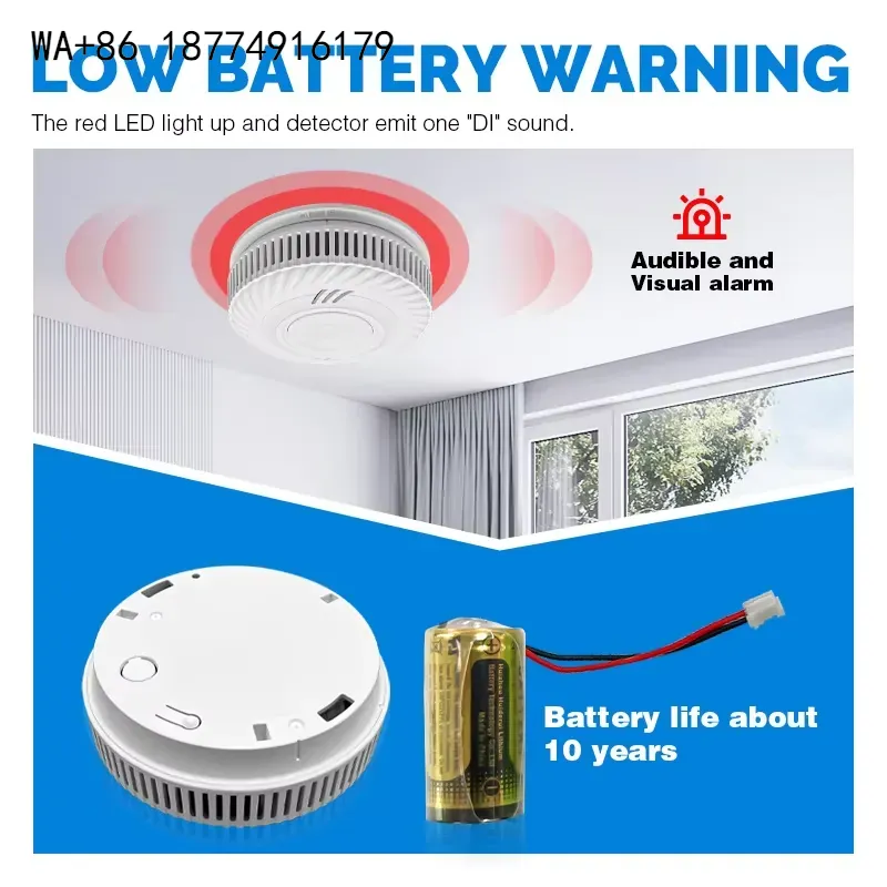 wmwmnu Беспроводной автономный – обзор и цена Smoke Alarm 10 Year Battery