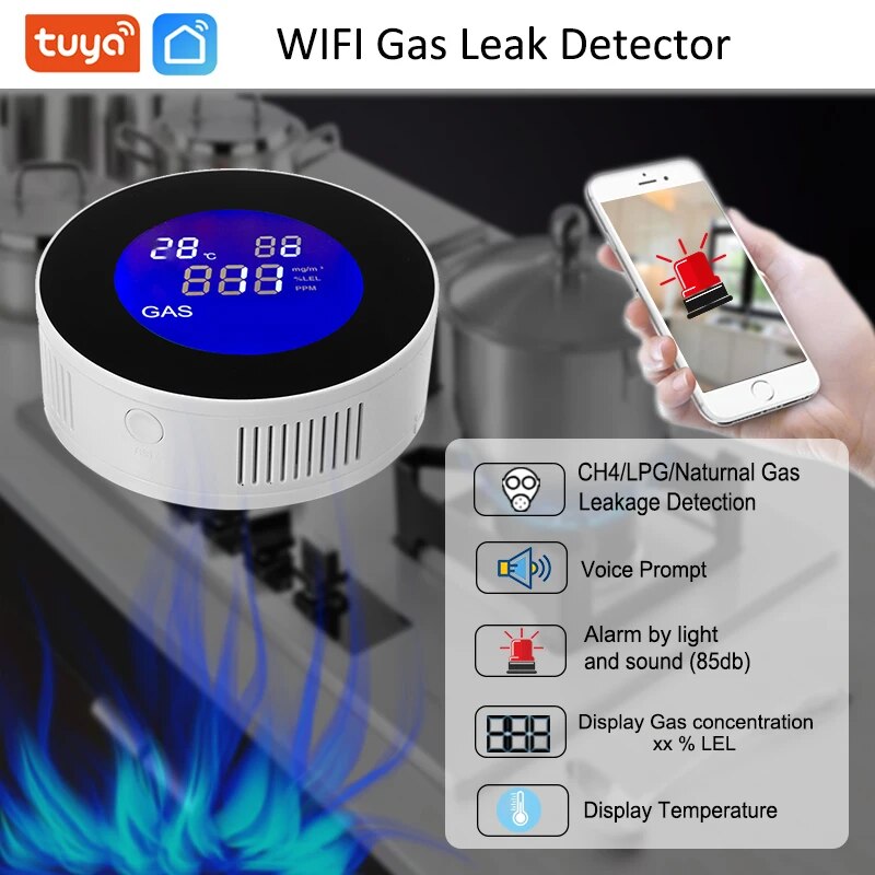 Датчик утечки с соленоидным кл – обзор и цена Smart Gas Leak Detector Lpg