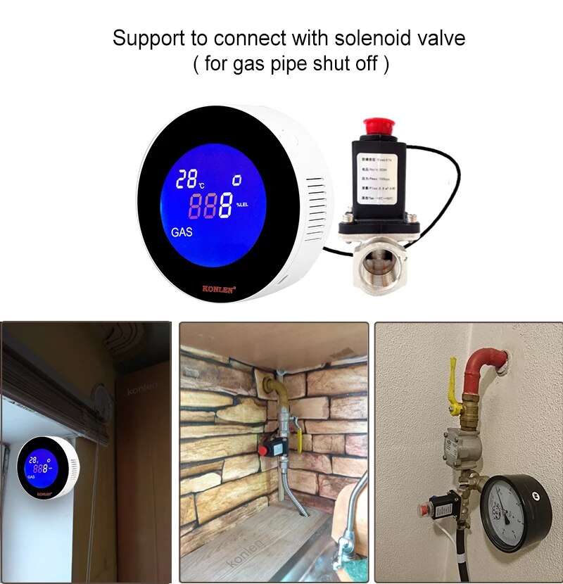 Датчик утечки с соленоидным кл – обзор и цена Smart Gas Leak Detector Lpg