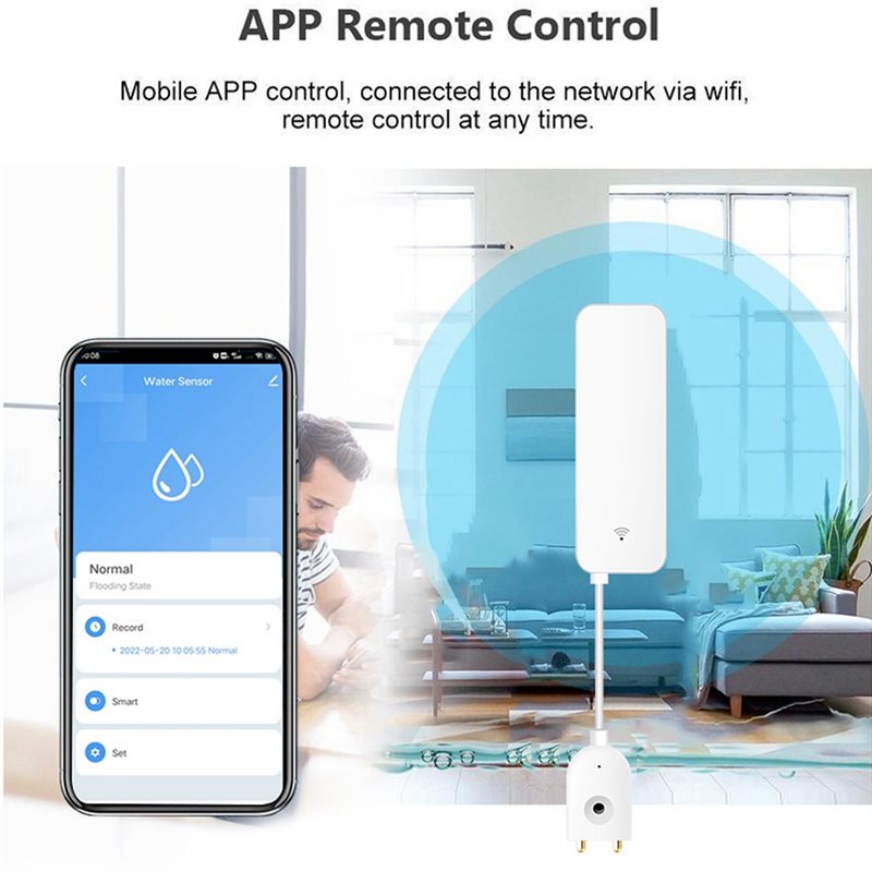 DTEN-Tuya Умный Wi-Fi датчик у – обзор и цена Water Leak Detector Wifi Alarm