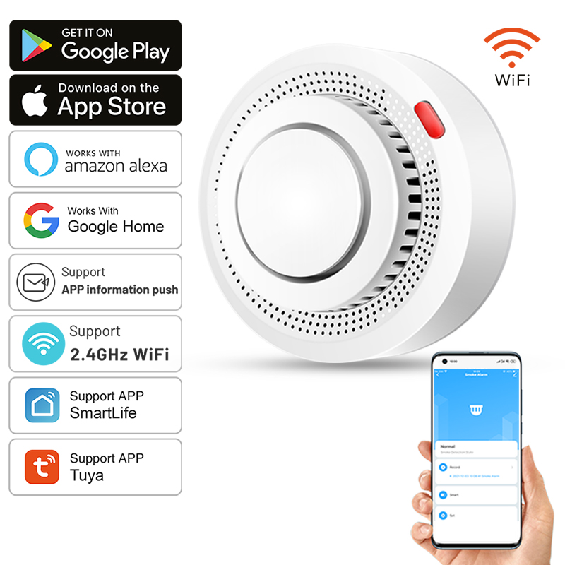 Умный датчик дыма Tuya Smart W – обзор и цена Smart Smoke Detector Wifi