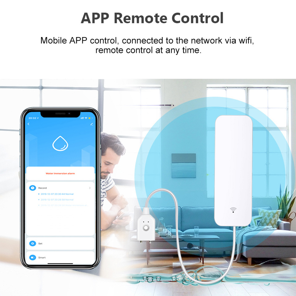 Датчик утечки воды Tuya Wi-Fi, – обзор и цена Water Leak Detector Wifi Alarm