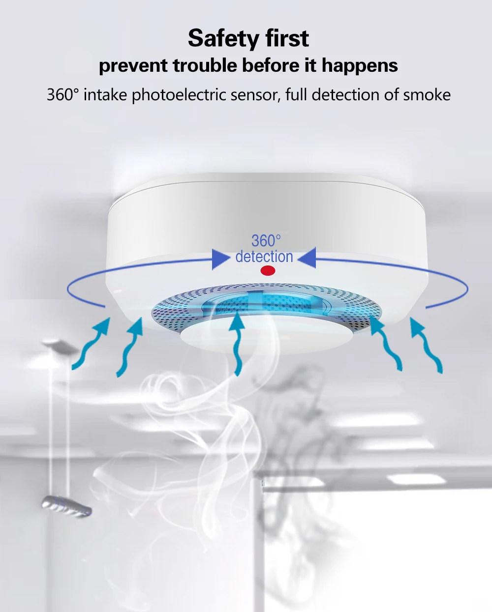 Умный детектор дыма Tuya Zigbe – обзор и цена Smart Smoke Detector Wifi