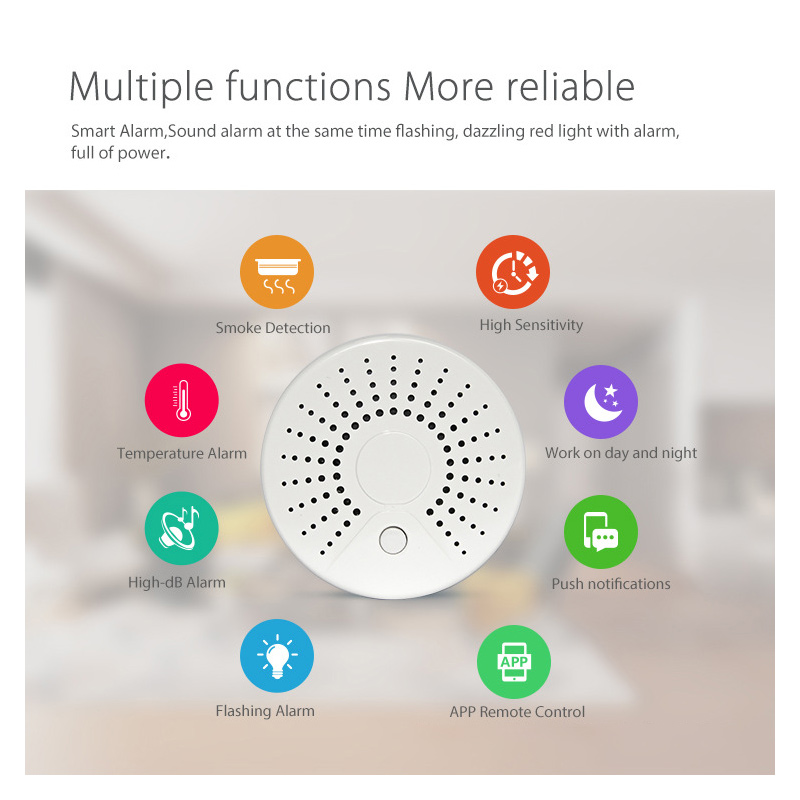 Умный дымовой извещатель Tuya  – обзор и цена Smart Smoke Detector Wifi