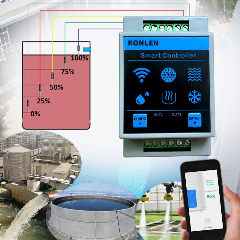 KONLEN Tuya датчик уровня воды – обзор и цена Water Leak Detector Wifi Alarm