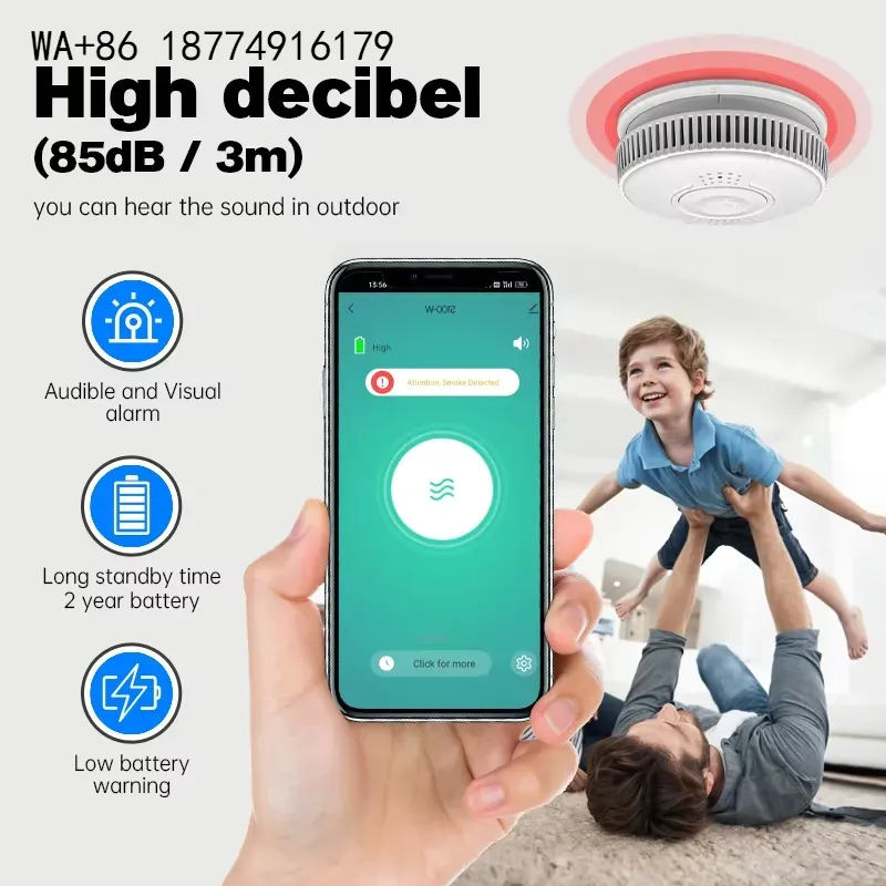 wmwmnu Заводская поставка 85 д – обзор и цена Smart Smoke Detector Wifi