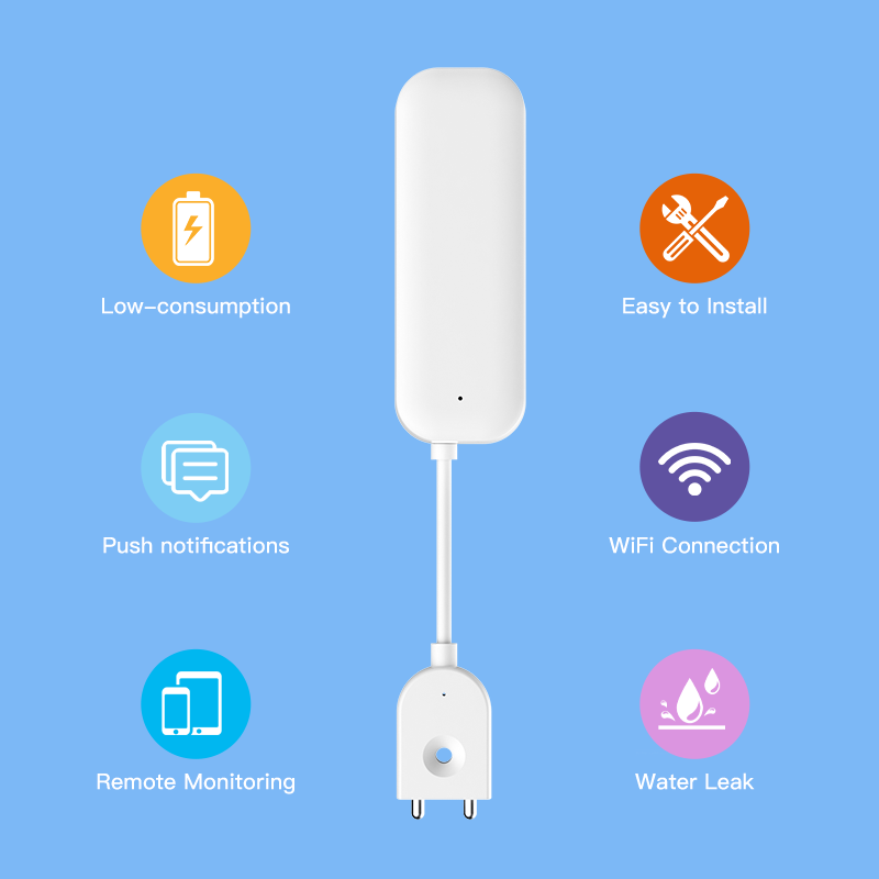 Tuya Wi-Fi ZigBee датчик воды  – обзор и цена Water Leak Detector Wifi Alarm