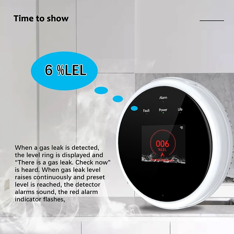 Tuya WiFi GAS LPG датчик утечк – обзор и цена Smart Gas Leak Detector Lpg
