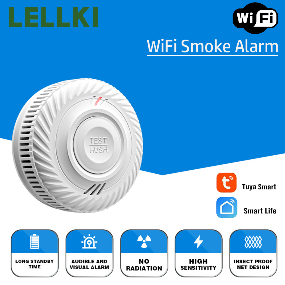 Детектор дыма LELLKI WiFi с дл – обзор и цена Smart Smoke Detector Wifi