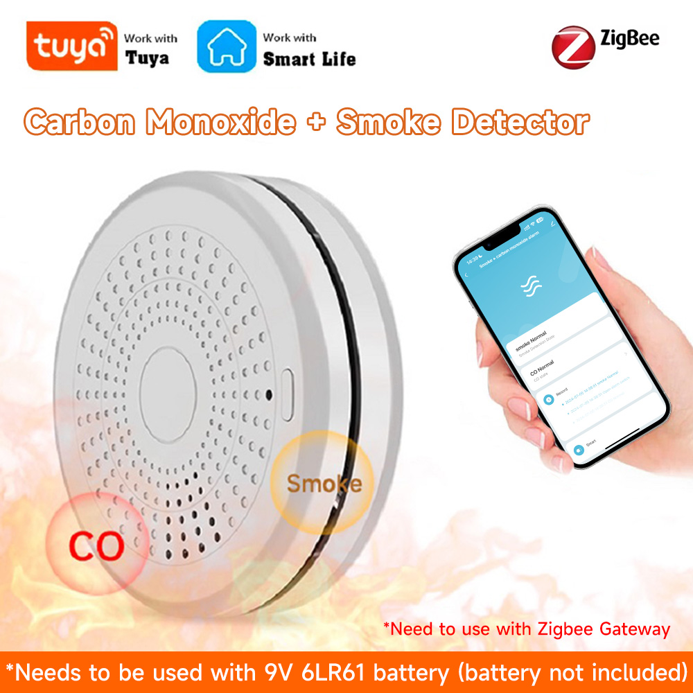 Tuya 2-в-1 Wi-Fi/ZigBee дымова – обзор и цена Zigbee Smoke Sensor Tuya