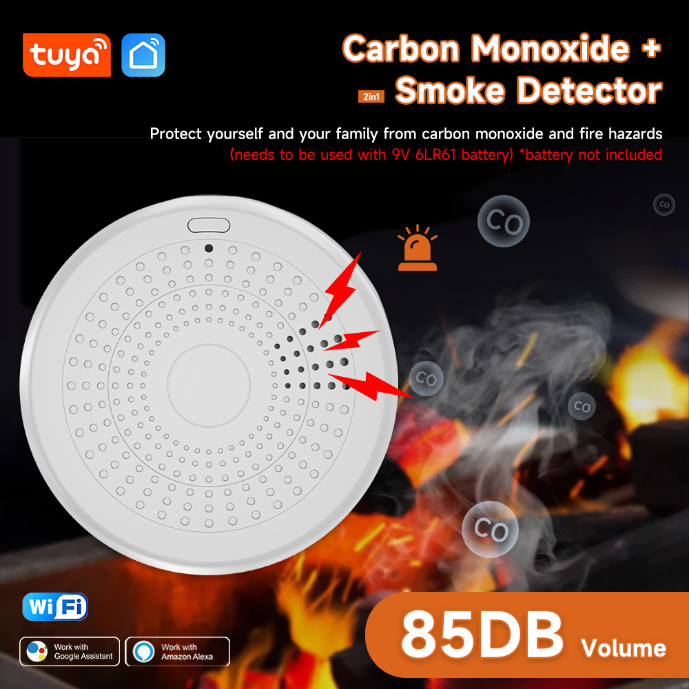 Tuya 2-в-1 Wi-Fi/ZigBee дымова – обзор и цена Zigbee Smoke Sensor Tuya