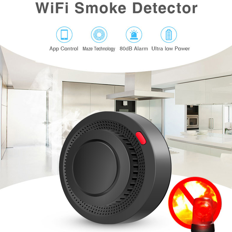 Беспроводной датчик дыма 2.4G  – обзор и цена Smart Smoke Detector Wifi