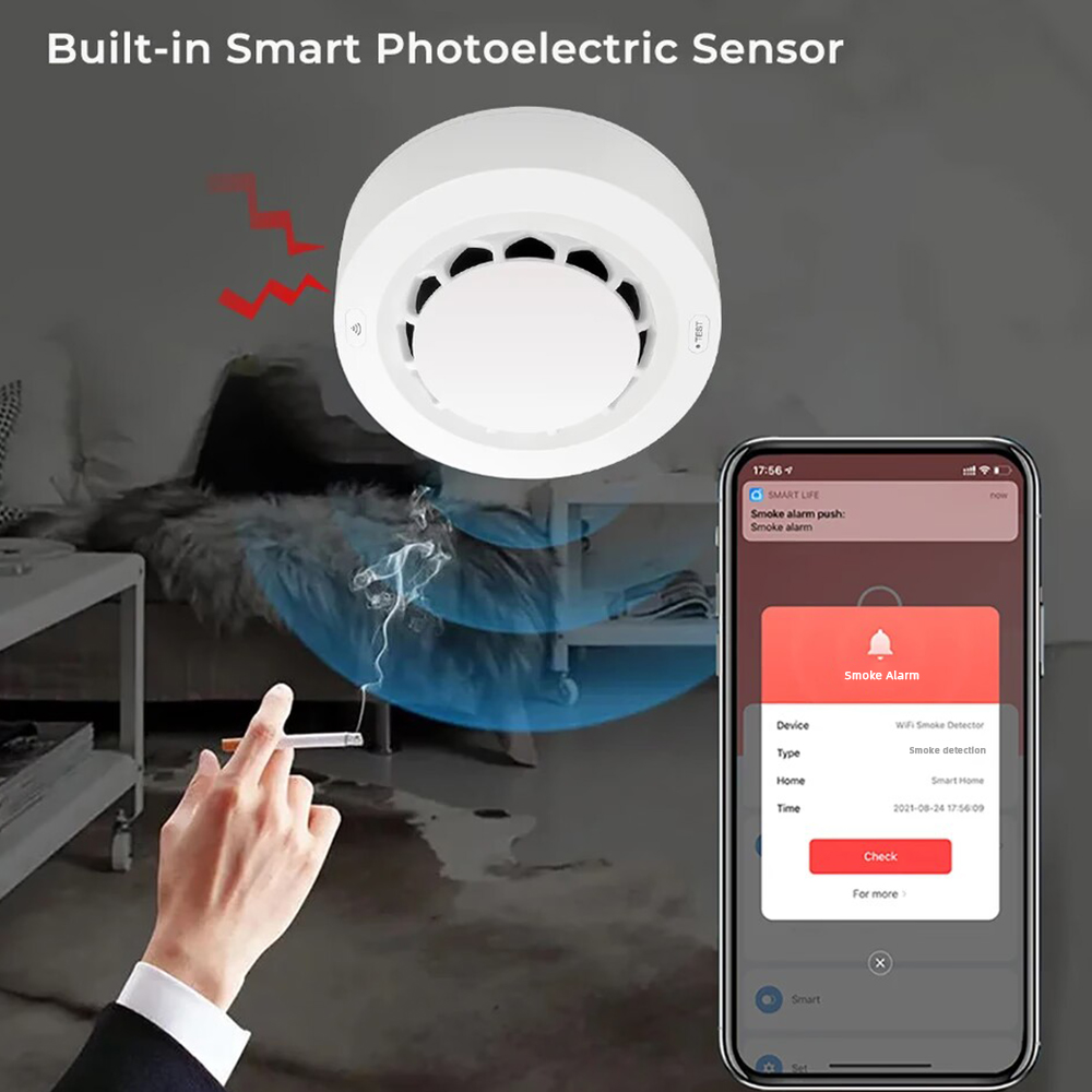 Датчик дыма Tuya ZigBee 85 дБ, – обзор и цена Zigbee Smoke Sensor Tuya